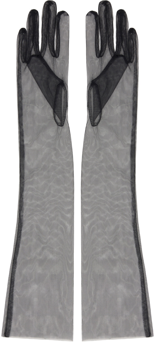 Anna Sui Black Long Gloves