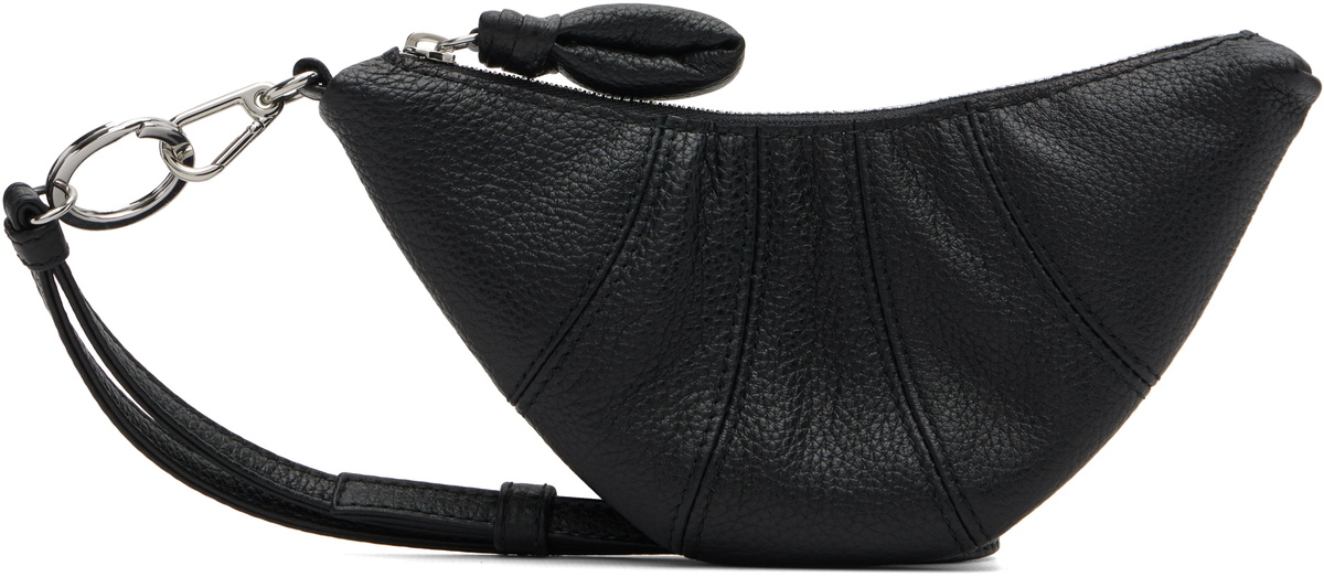 LEMAIRE Black Cross-Body Croissant Coin Pouch