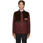 Gucci Brown and Burgundy GG Mignon Jacket