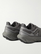 New Balance - 1080 Leather-Trimmed Mesh Running Sneakers - Gray