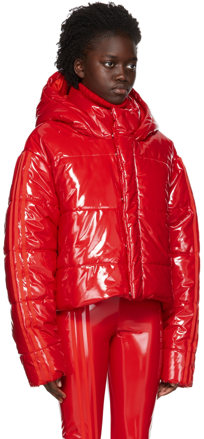 Latex puffer outlet coat