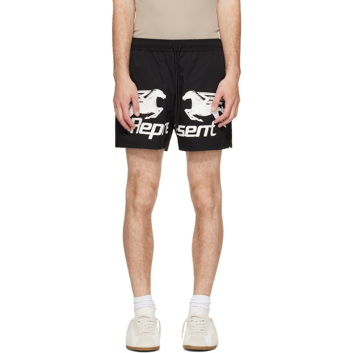 Photo: Represent Black 'Nothing Faster' Swim Shorts