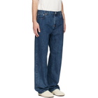 Kenzo Blue Kenzo Paris 'KENZO Signature' Straight Fit Jeans