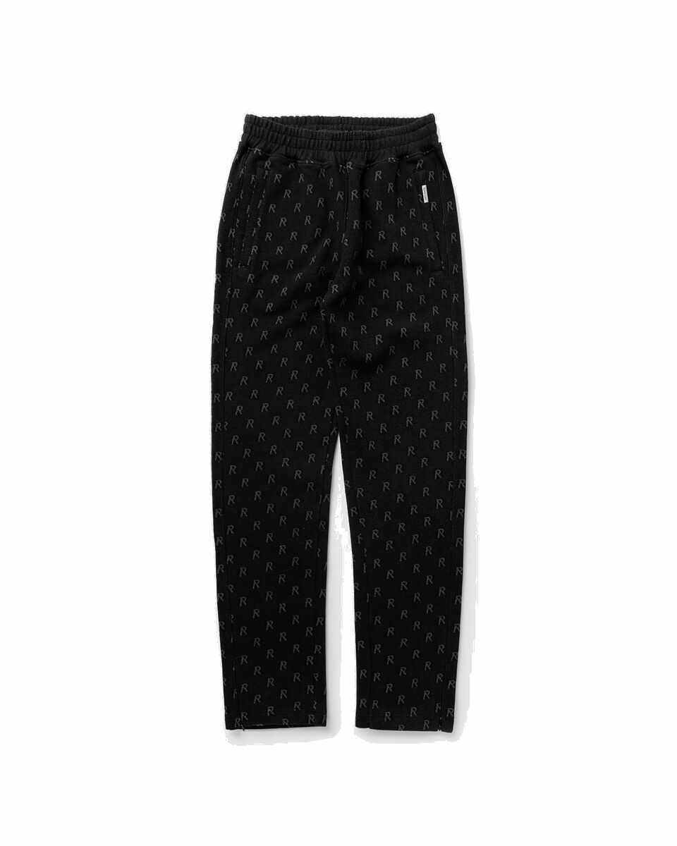 Photo: Represent Intarsia Initial Sweatpants Black - Mens - Sweatpants