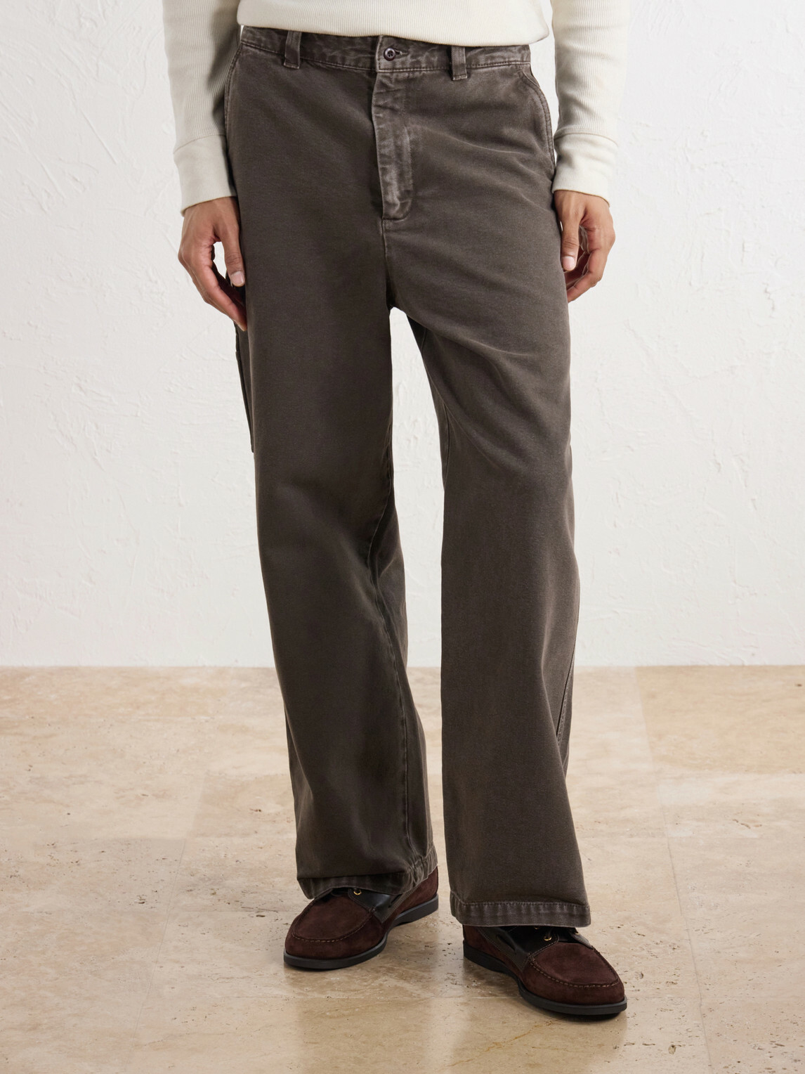 A.P.C. - Dan Carpenter Wide-Leg Cotton-Canvas Trousers - Brown