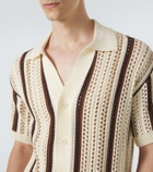 Frescobol Carioca Pinto crochet striped cotton shirt