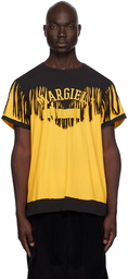 Maison Margiela Black & Yellow Décortiqué Fringe T-Shirt