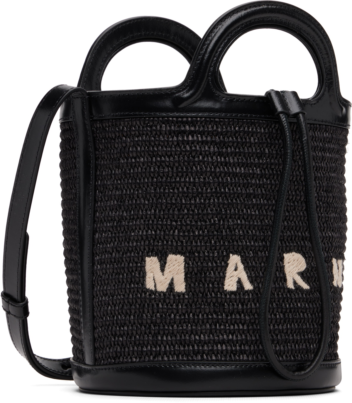 Marni Black Tropicalia Small Bucket Bag