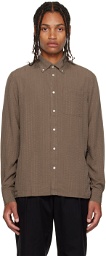 Another Aspect Brown Button-Up Shirt