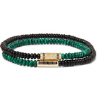 Luis Morais - 14-Karat Gold Multi-Stone Bracelet - Green