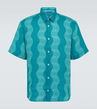 Frescobol Carioca Striped linen bowling shirt