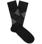 Hugo Boss - John Argyle Stretch Wool-Blend Socks - Black