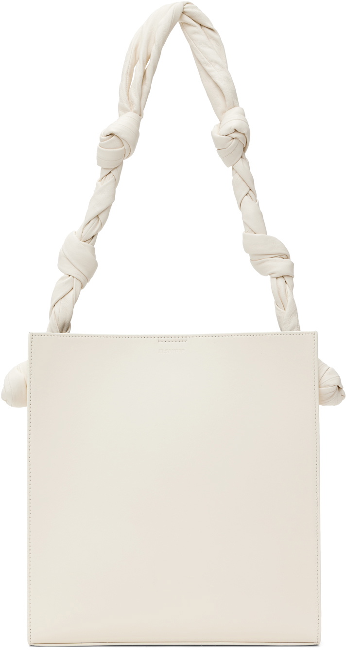 Jil Sander: White Medium Tangle Bag | SSENSE