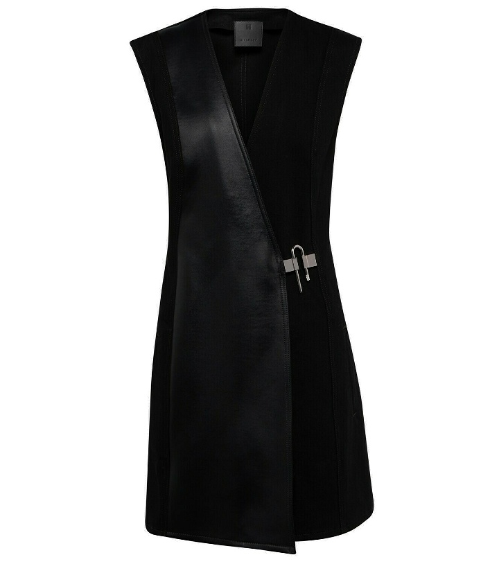 Photo: Givenchy Paneled denim minidress