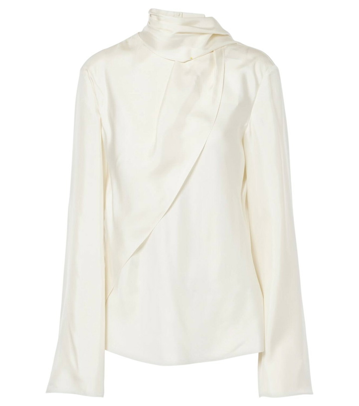 Photo: Róhe Scarf-detail silk foulard blouse