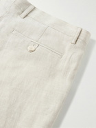 Etro - Straight-Leg Slub Linen Trousers - Neutrals