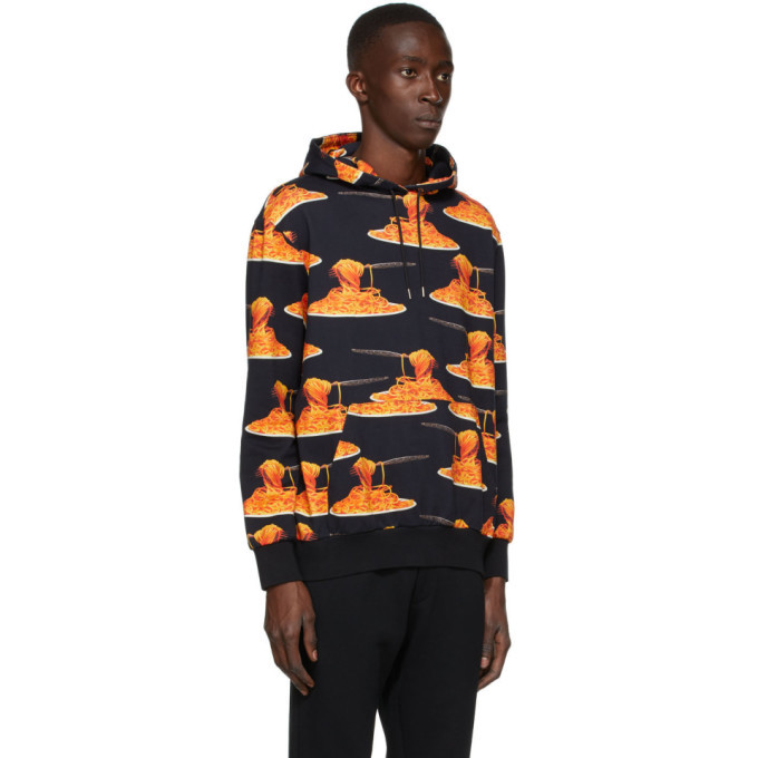 Paul Smith 50th Anniversary Black All Over Spaghetti Hoodie Paul & Shark