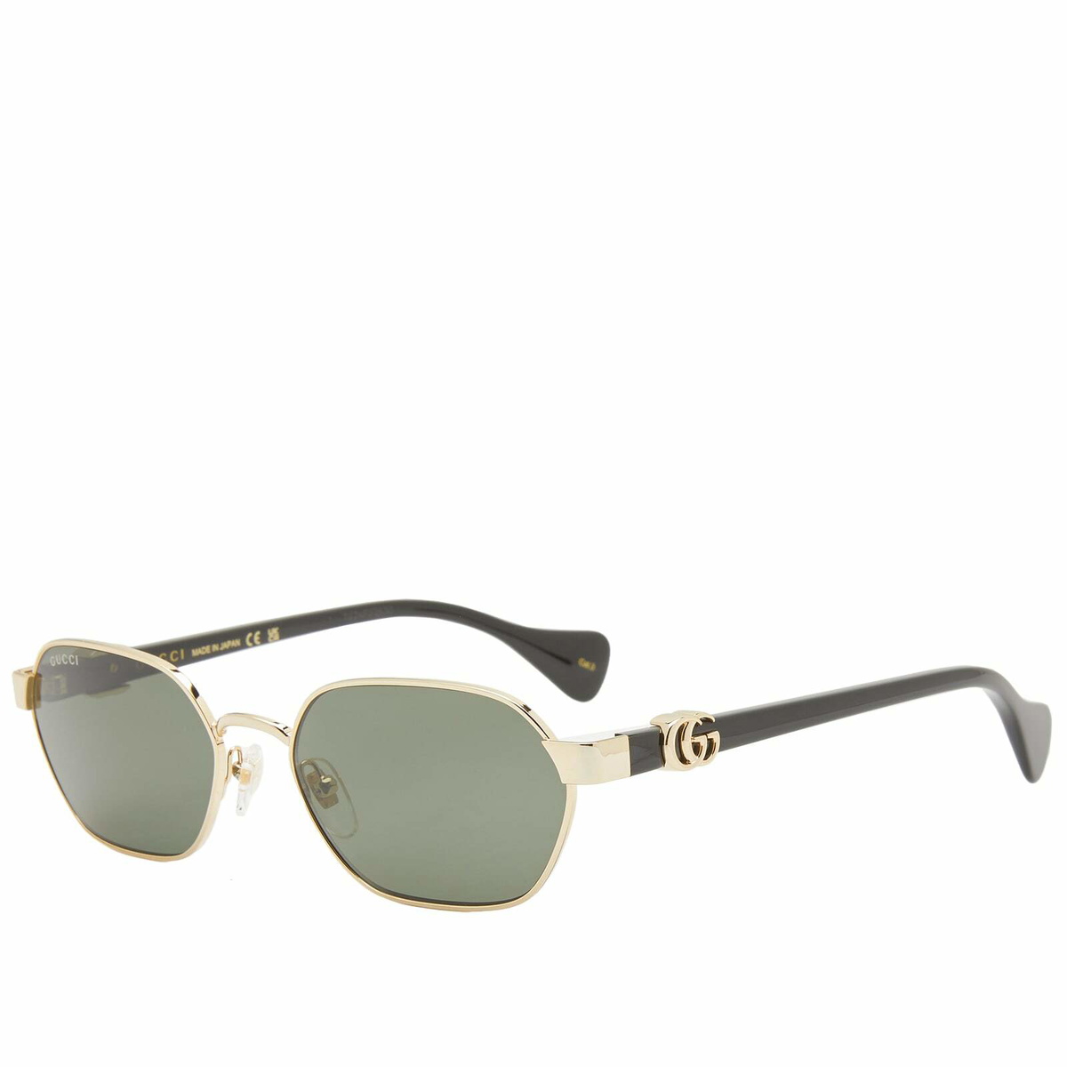 Gucci Women's Mini Running Sunglasses in Gold/Black