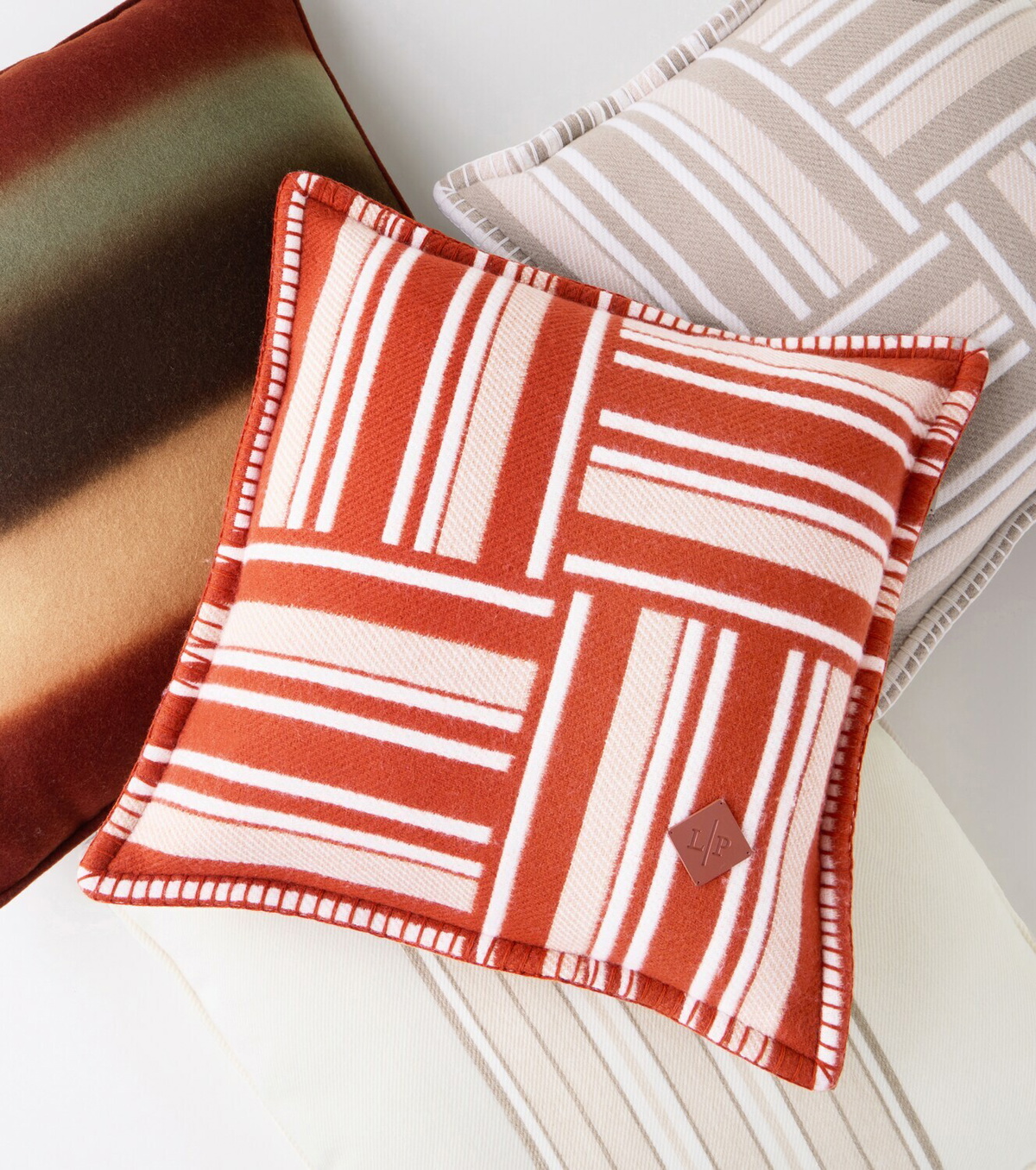 Loro Piana Jacquard wool and cashmere cushion