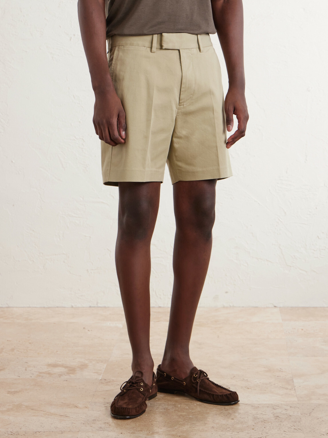 TOM FORD - Straight-Leg Cotton-Blend Twill Shorts - Neutrals