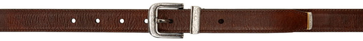 Photo: Brunello Cucinelli Brown Blotted Belt