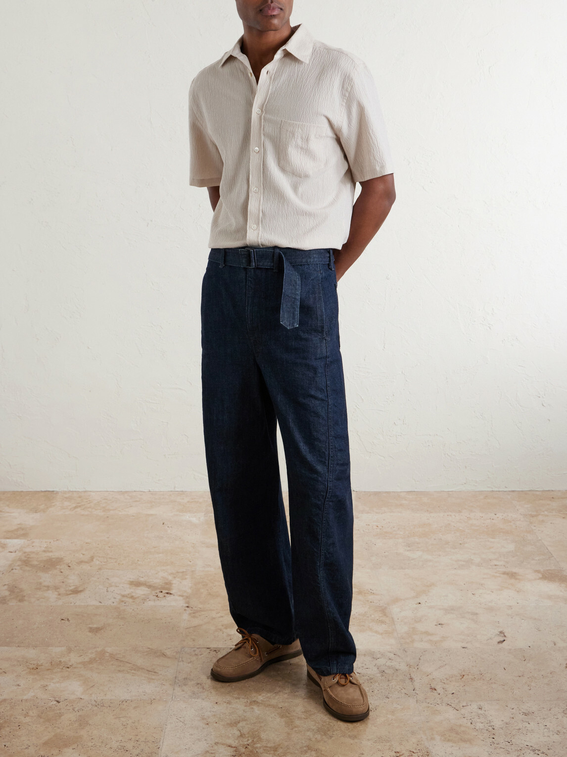 Portuguese Flannel - Theme Textured Cotton-Blend Shirt - Neutrals