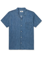 YMC - Malick Camp-Collar Organic Denim Shirt - Blue