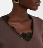 Jacques Wei Lace-trimmed bodysuit