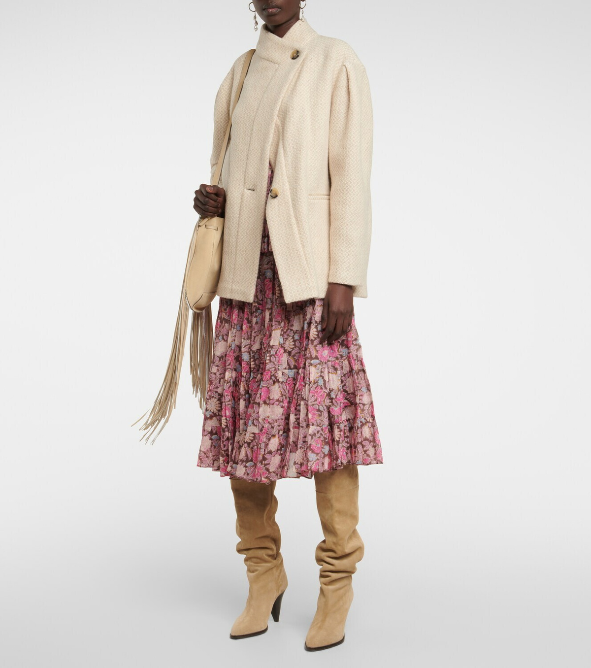 Marant Etoile Jabadi herringbone virgin wool jacket Isabel Marant Etoile