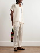 BODE - Straight-Leg Macramé Cotton Drawstring Trousers - Neutrals