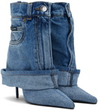 Dolce&Gabbana Blue Patchwork Denim Boots