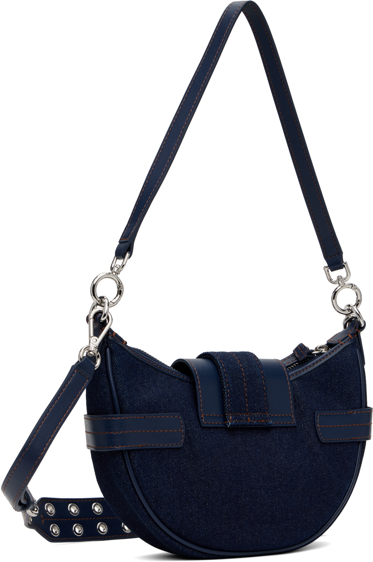 GANNI Navy Denim Small Bucky Crossbody Bag