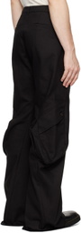 CARNET-ARCHIVE Black Lump Cargo Pants
