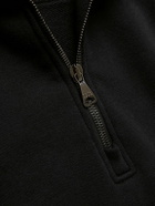 Derek Rose - Quinn Cotton and Modal-Blend Jersey Half-Zip Sweatshirt - Black