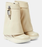 Givenchy Shark Lock Biker leather ankle boots