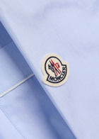 Moncler Logo-appliquéd Cotton Shirt Blue