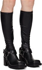 Acne Studios Black Pull-On Buckle Boots