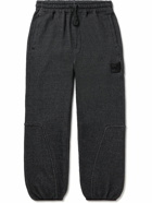 Stone Island Shadow Project - Straight-Leg Logo-Appliquéd Cotton-Blend Fleece Sweatpants - Black