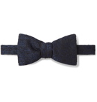 Favourbrook - Audley Pre-Tied Wool and Silk-Blend Jacquard Bow Tie - Blue