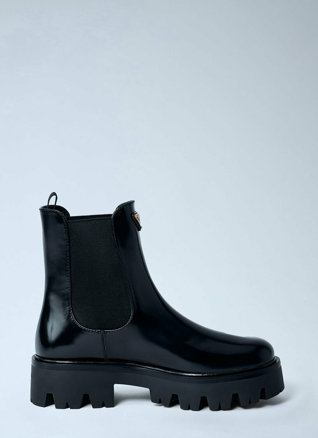 Prada Logo Plaque Ankle Boots
