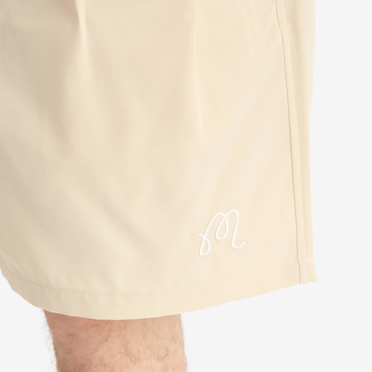 Malbon Men's Classic Pleated Short in Sand
