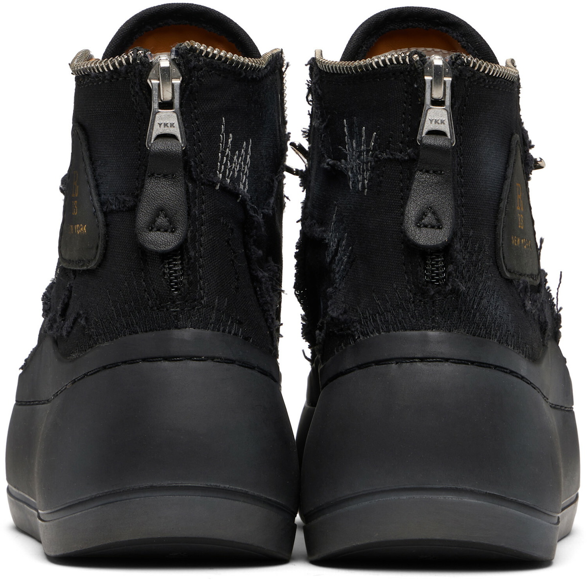 R13 Black Lace Free Kurt High Top Sneakers
