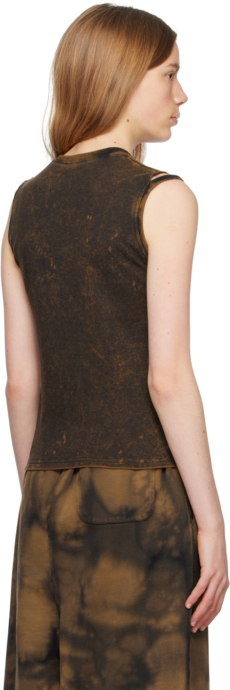 BARRAGÁN Brown 'Canceled Twice' Tank Top