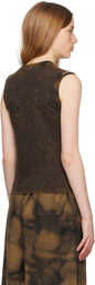 BARRAGÁN Brown 'Canceled Twice' Tank Top