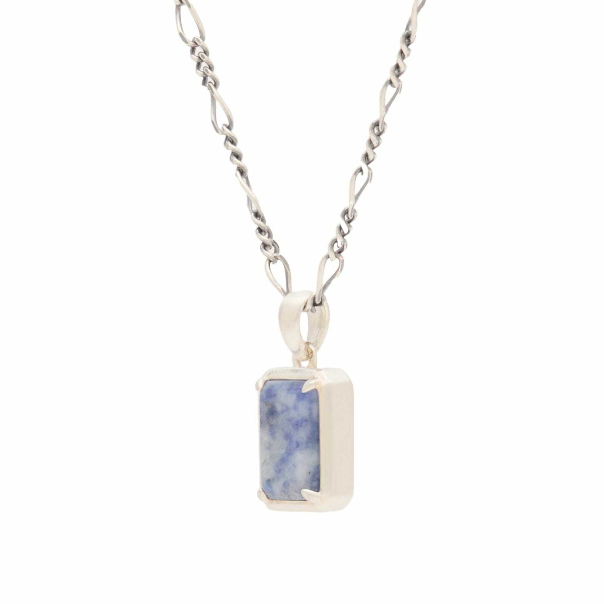 Serge DeNimes Men's Blue Jasper Necklace in Silver 