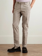 Thom Sweeney - Straight-Leg Cotton-Blend Twill Trousers - Neutrals