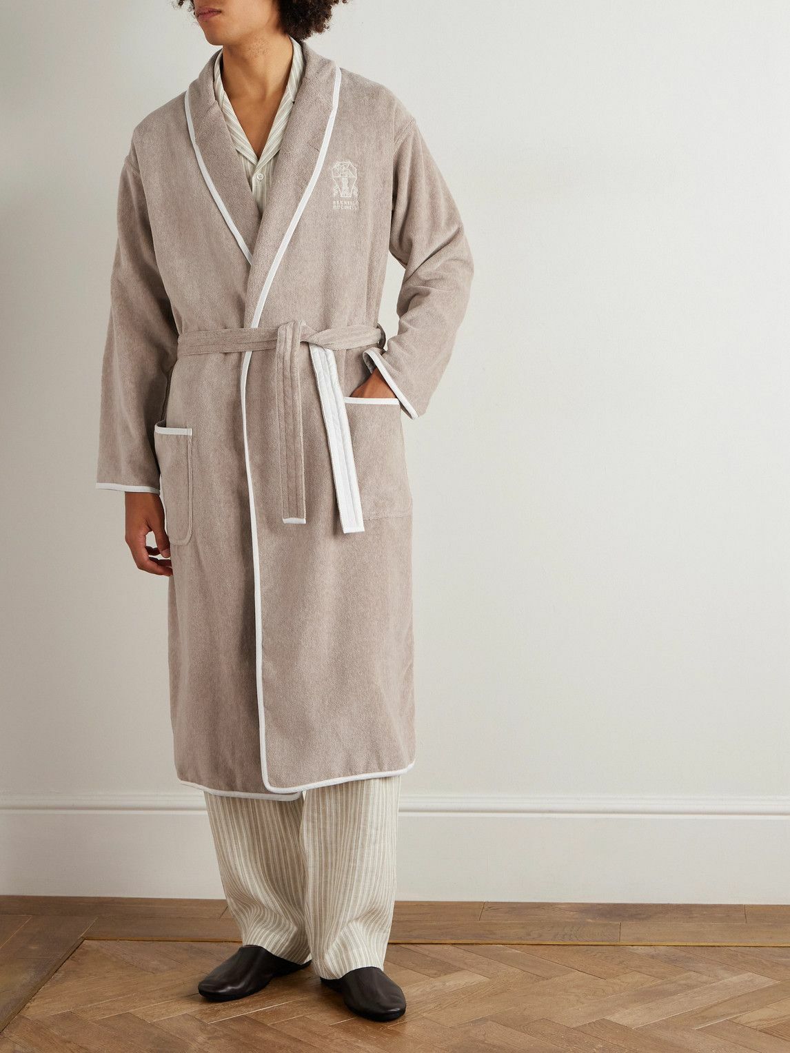 Brunello Cucinelli - Cotton-Terry Bathrobe - Neutrals
