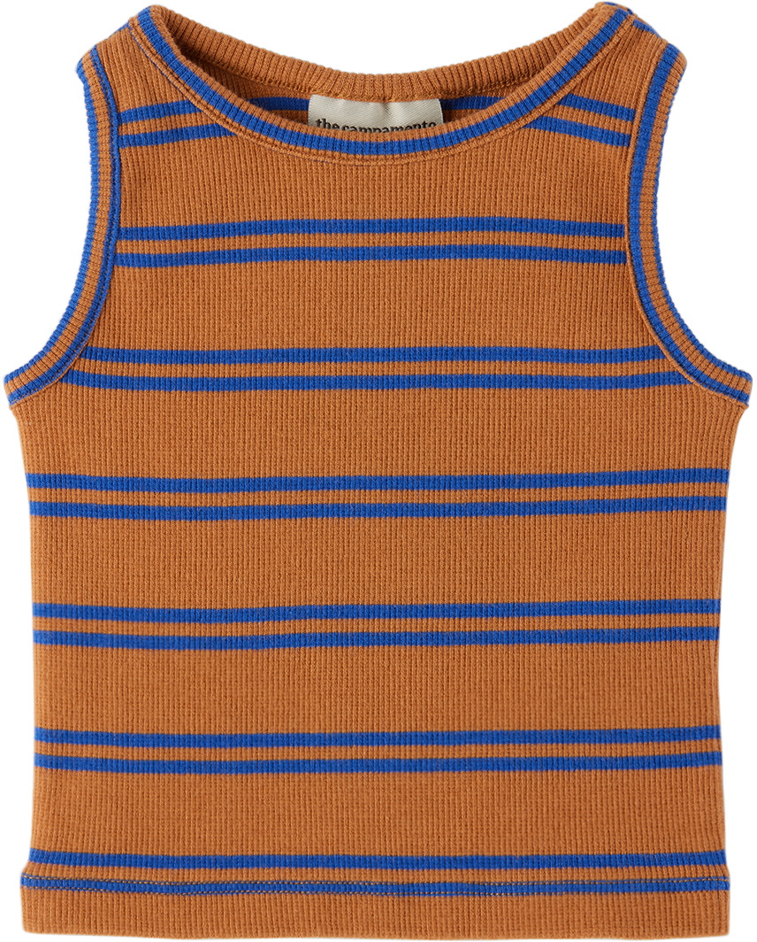 The Campamento Baby Brown Stripes Tank Top
