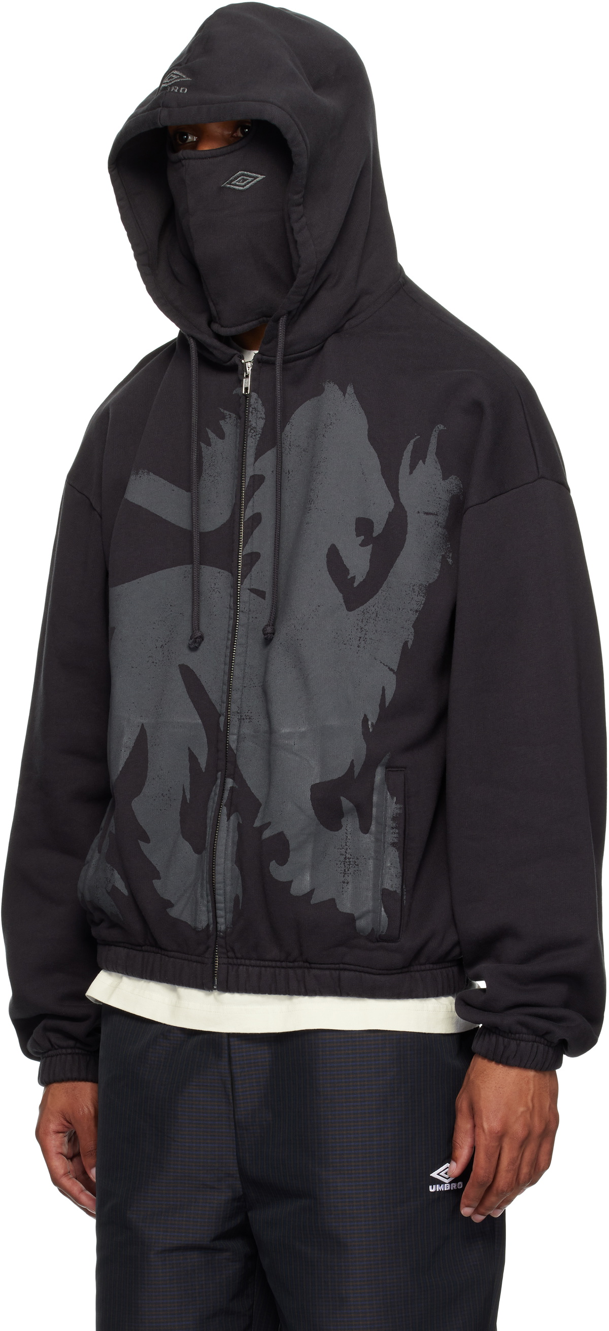 Umbro Black Heraldic Zip Up Hoodie Umbro