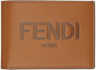 Fendi Brown Logo Bifold Wallet